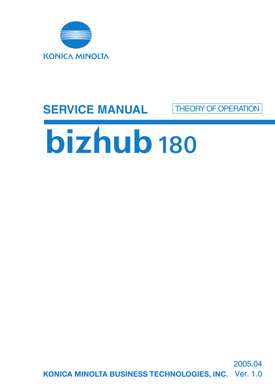 Konica-Minolta bizhub 180 THEORY-OPERATION Service Manual-1
